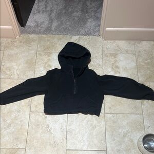 Lululemon half zip cropped scuba black xs/s